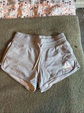 Reebok Light Gray Women's Athletic Drawstring Shorts
